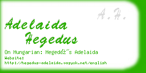 adelaida hegedus business card